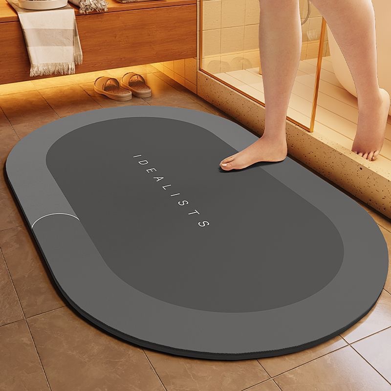 滑り止め加工、速乾性、吸水性に優れたバスマット。浴室の入り口 - Quick Dry Diatomite Bath Mat のレビューと価格