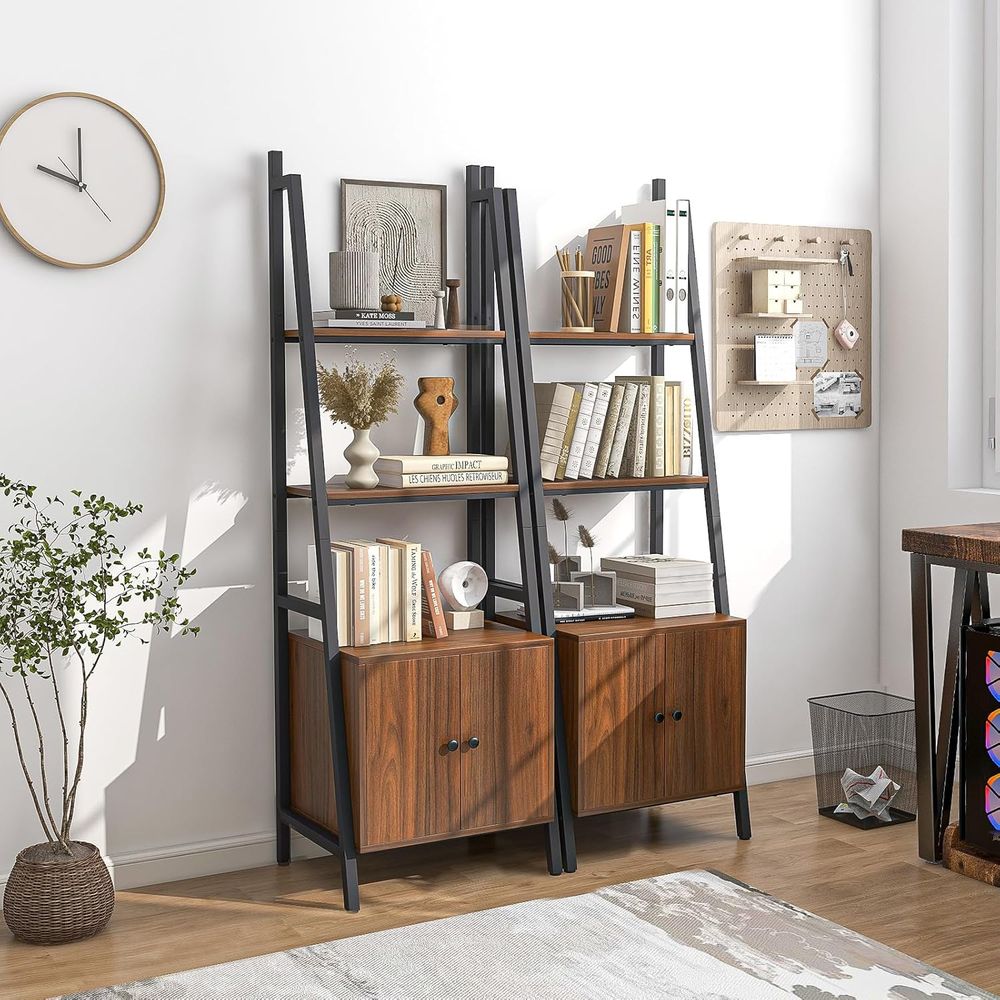 kula 4段ラダーシェルフ キャビネット付き、高さ63イン - Storage & Organization のレビューと価格