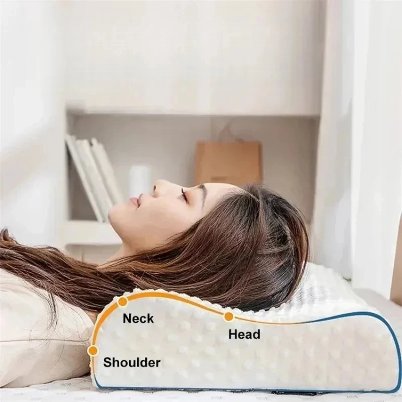 高級エルゴノミックメモリーフォーム製ネックサポート枕。整形外 - Memory Foam Orthopedic Pillow Neck Pain のレビューと価格