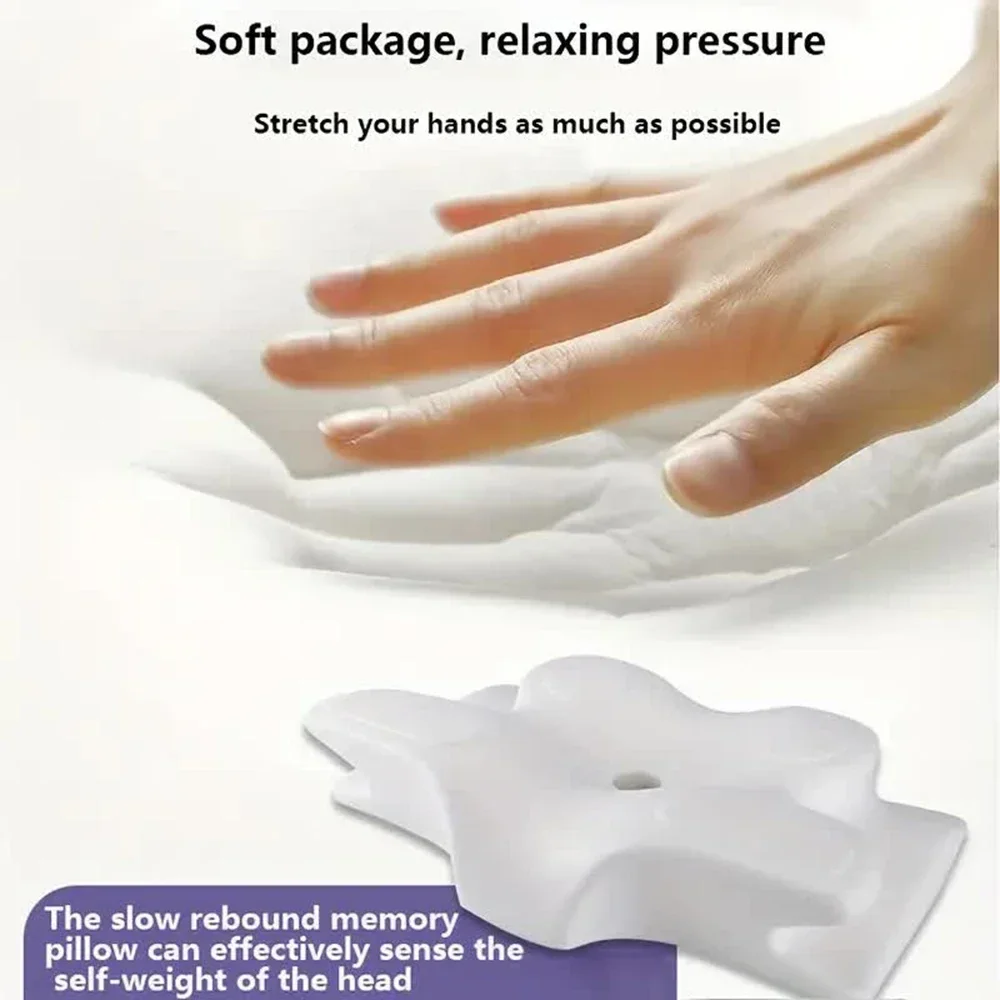メモリーフォームを使用した蝶型の枕。首を支え、ゆっくりと元の - Memory Foam Orthopedic Pillow Neck Pain のレビューと価格
