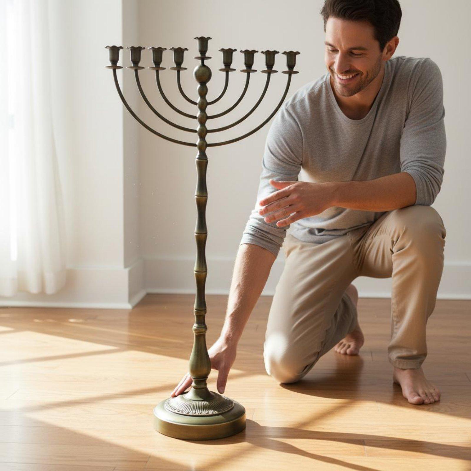 アンティークブロンズ製メノラスタンド、金属製、家の装飾、エレ - Home Decor のレビューと価格